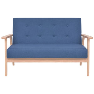 vidaXL 2-Piece Sofa Set Fabric Blue