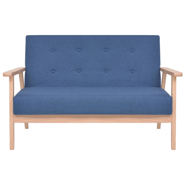 vidaXL 2-Piece Sofa Set Fabric Blue
