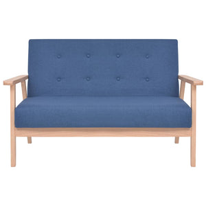 vidaXL 3-Piece Sofa Set Fabric Blue