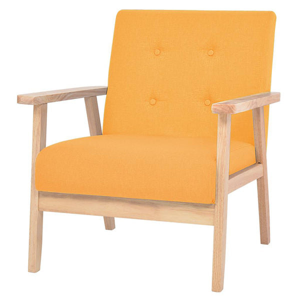 vidaXL 2-piece Sofa Set Fabric Yellow