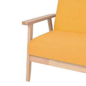 vidaXL 2-piece Sofa Set Fabric Yellow