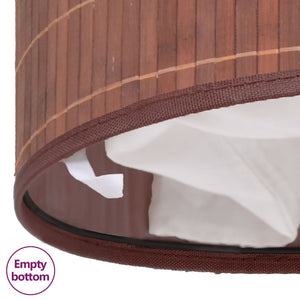 vidaXL Oval Bamboo Laundry Basket Brown