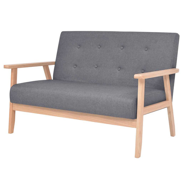 vidaXL 2-piece Sofa Set Fabric Dark Grey
