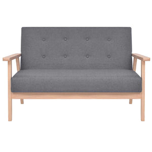vidaXL 2-piece Sofa Set Fabric Dark Grey