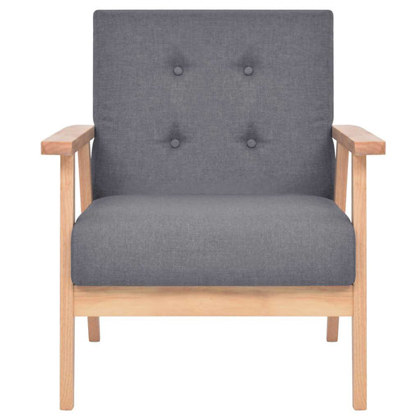 vidaXL 2-piece Sofa Set Fabric Dark Grey
