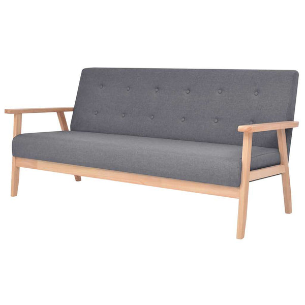 vidaXL 2-piece Sofa Set Fabric Dark Grey