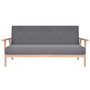 vidaXL 2-piece Sofa Set Fabric Dark Grey