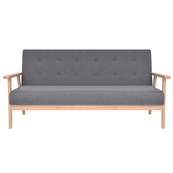 vidaXL 2-piece Sofa Set Fabric Dark Grey