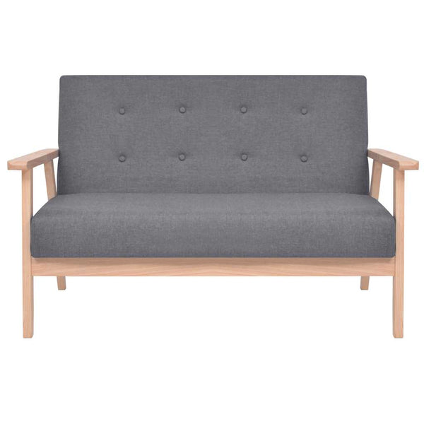 vidaXL 3-piece Sofa Set Fabric Dark Grey