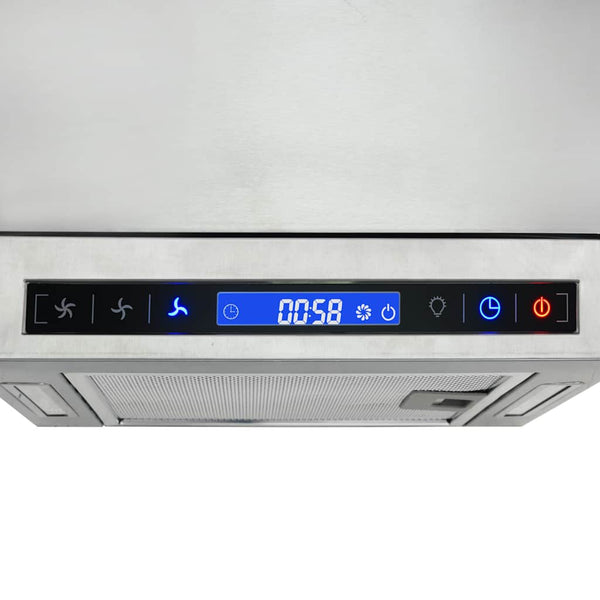 vidaXL Island Range Hood with LCD Display Touch Sensor 756 m³/h LED