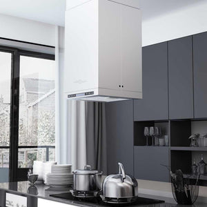 vidaXL Island Range Hood with LCD Display Touch Sensor 756 m³/h LED