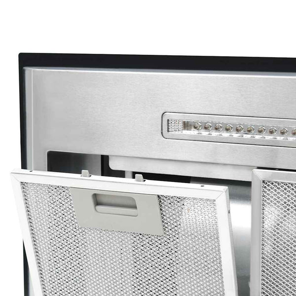 vidaXL Island Range Hood 90 cm LCD Touch Sensor 756 m³/h LED