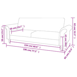 vidaXL 2-Seater Sofa Bed with Armrests Faux Suede Brown