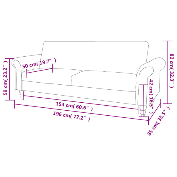 vidaXL 2-Seater Sofa Bed with Armrests Faux Suede Brown
