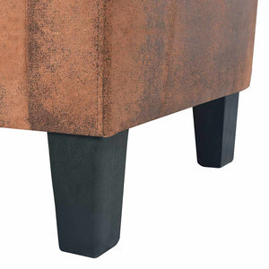 vidaXL 2-Seater Sofa Suede Look Brown