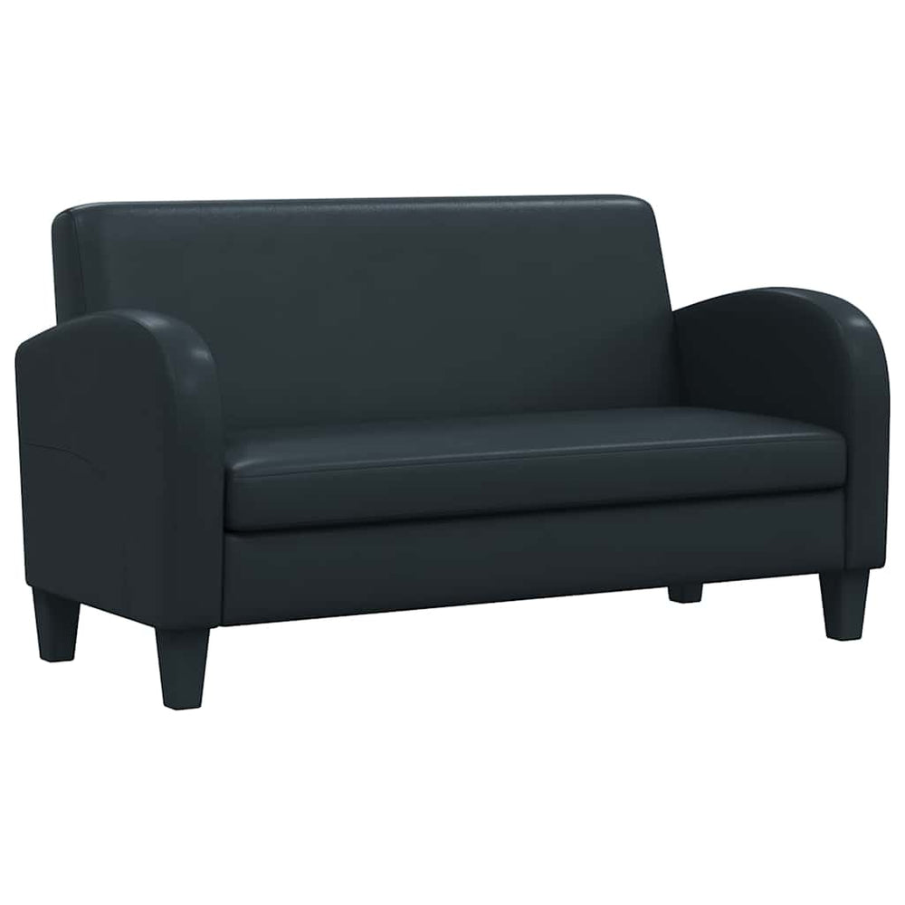 vidaXL 2-Seater Sofa Artificial Leather Black