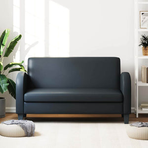 vidaXL 2-Seater Sofa Artificial Leather Black