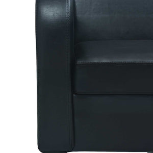 vidaXL 2-Seater Sofa Artificial Leather Black