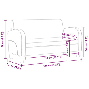 vidaXL 2-Seater Sofa Artificial Leather Black