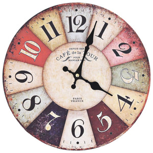vidaXL Wall Clock Vintage Multicolored 30 cm