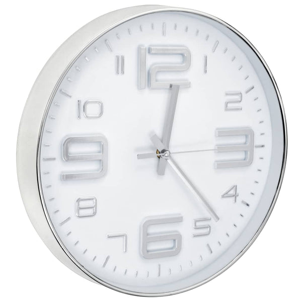 vidaXL Wall Clock 30 cm Silver