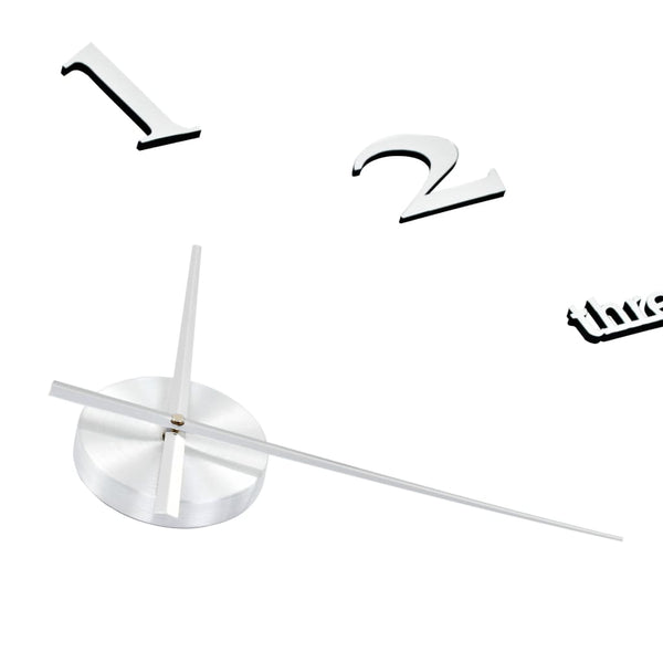 vidaXL 3D Wall Clock Modern Design 100 cm XXL Silver