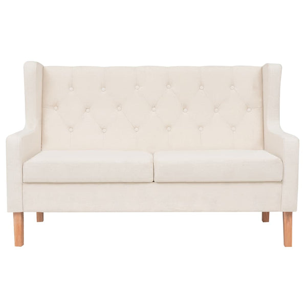 vidaXL 2-Piece Sofa Set Fabric Cream
