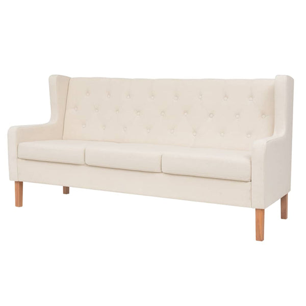 vidaXL 2-Piece Sofa Set Fabric Cream