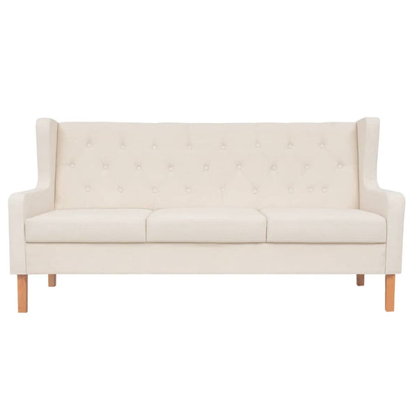 vidaXL 2-Piece Sofa Set Fabric Cream