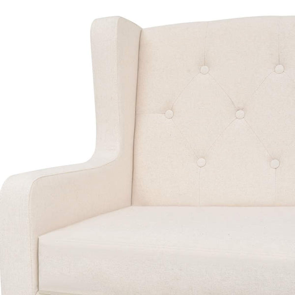 vidaXL 2-Piece Sofa Set Fabric Cream