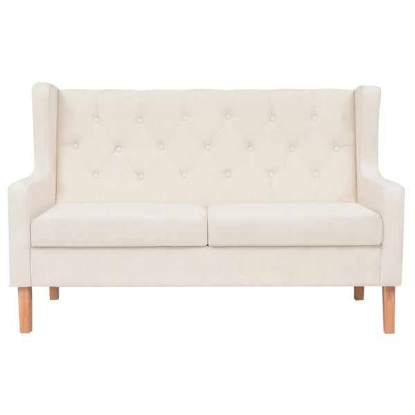 vidaXL 2-Piece Sofa Set Fabric Cream