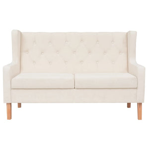 vidaXL 2-Piece Sofa Set Fabric Cream