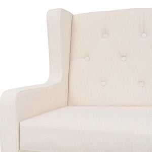 vidaXL 2-Piece Sofa Set Fabric Cream