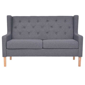 vidaXL 2-Piece Sofa Set Fabric Grey