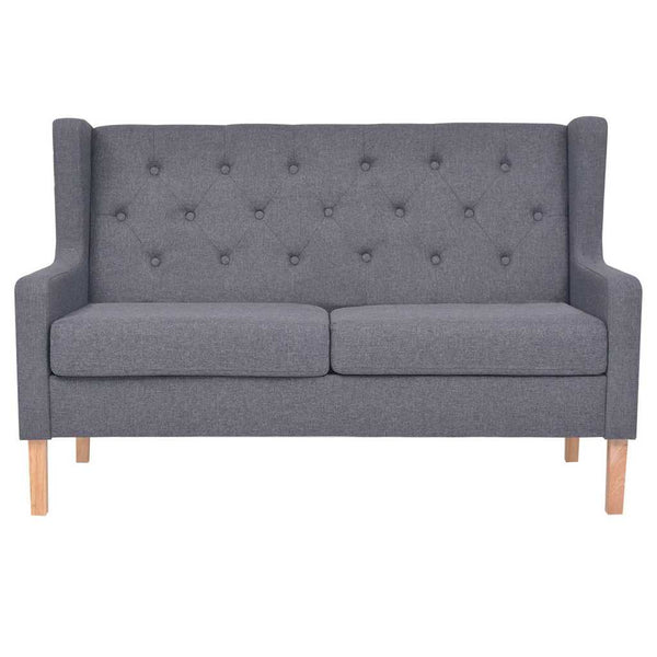 vidaXL 2-Piece Sofa Set Fabric Grey