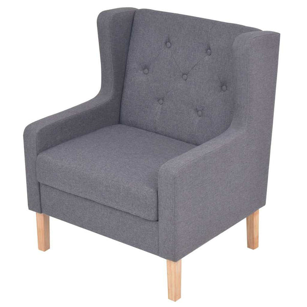 vidaXL 2-Piece Sofa Set Fabric Grey