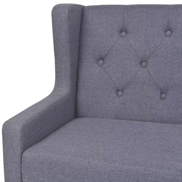 vidaXL 2-Piece Sofa Set Fabric Grey