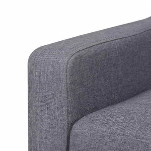 vidaXL 2-Piece Sofa Set Fabric Grey