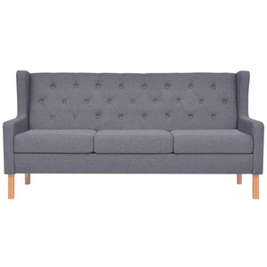 vidaXL 2-Piece Sofa Set Fabric Grey