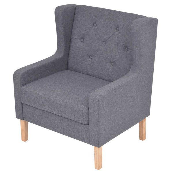 vidaXL 2-Piece Sofa Set Fabric Grey