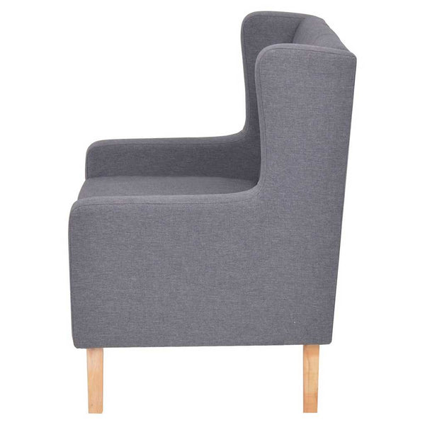 vidaXL 2-Piece Sofa Set Fabric Grey