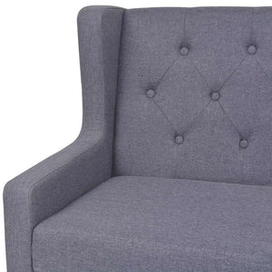 vidaXL 2-Piece Sofa Set Fabric Grey