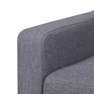 vidaXL 2-Piece Sofa Set Fabric Grey