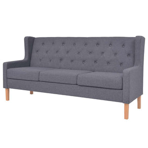 vidaXL 2-Piece Sofa Set Fabric Grey