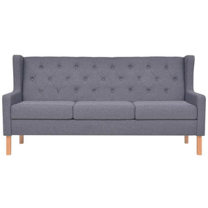 vidaXL 2-Piece Sofa Set Fabric Grey