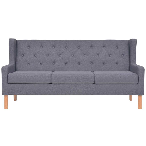 vidaXL 2-Piece Sofa Set Fabric Grey