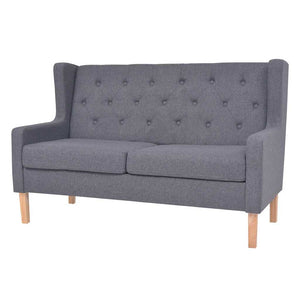 vidaXL 2-Piece Sofa Set Fabric Grey