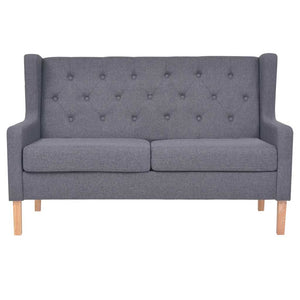vidaXL 2-Piece Sofa Set Fabric Grey