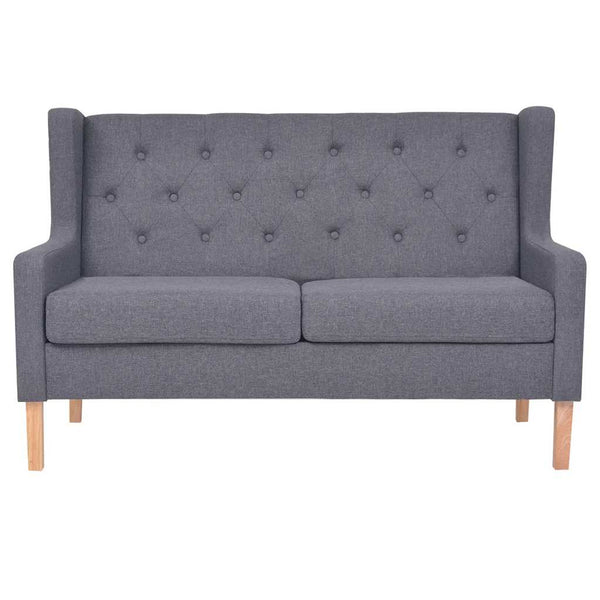vidaXL 2-Piece Sofa Set Fabric Grey