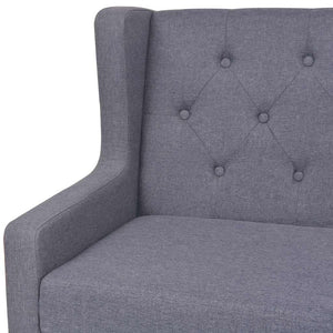 vidaXL 2-Piece Sofa Set Fabric Grey
